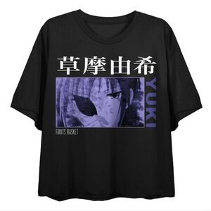 Fruits Basket Yuki Black Juniors Crop T-Shirt